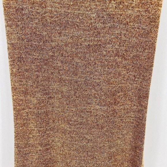 Cider Size Small Lace Up Back Knit Midi Dress Orange Heather - Picture 5 of 6